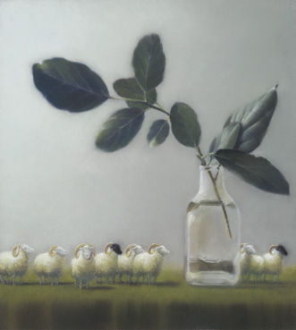 朝をむかえる羊たち